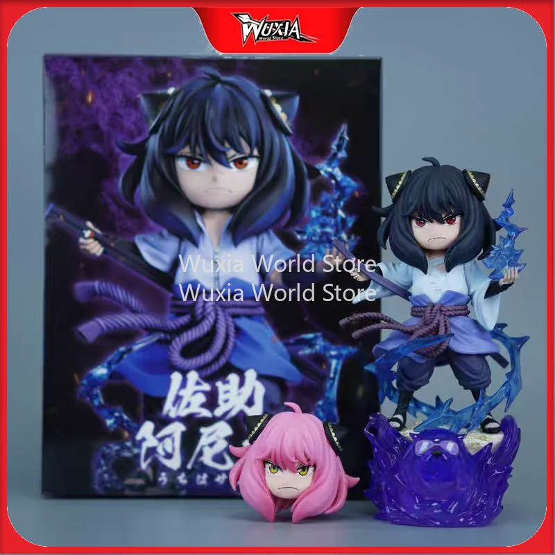 

19cm Anya Forger Cos Uchiha Sasuke Figure SPY FAMILY Anime Figures Double-headed Eagle Desktop Ornament Decorations Best Gifts