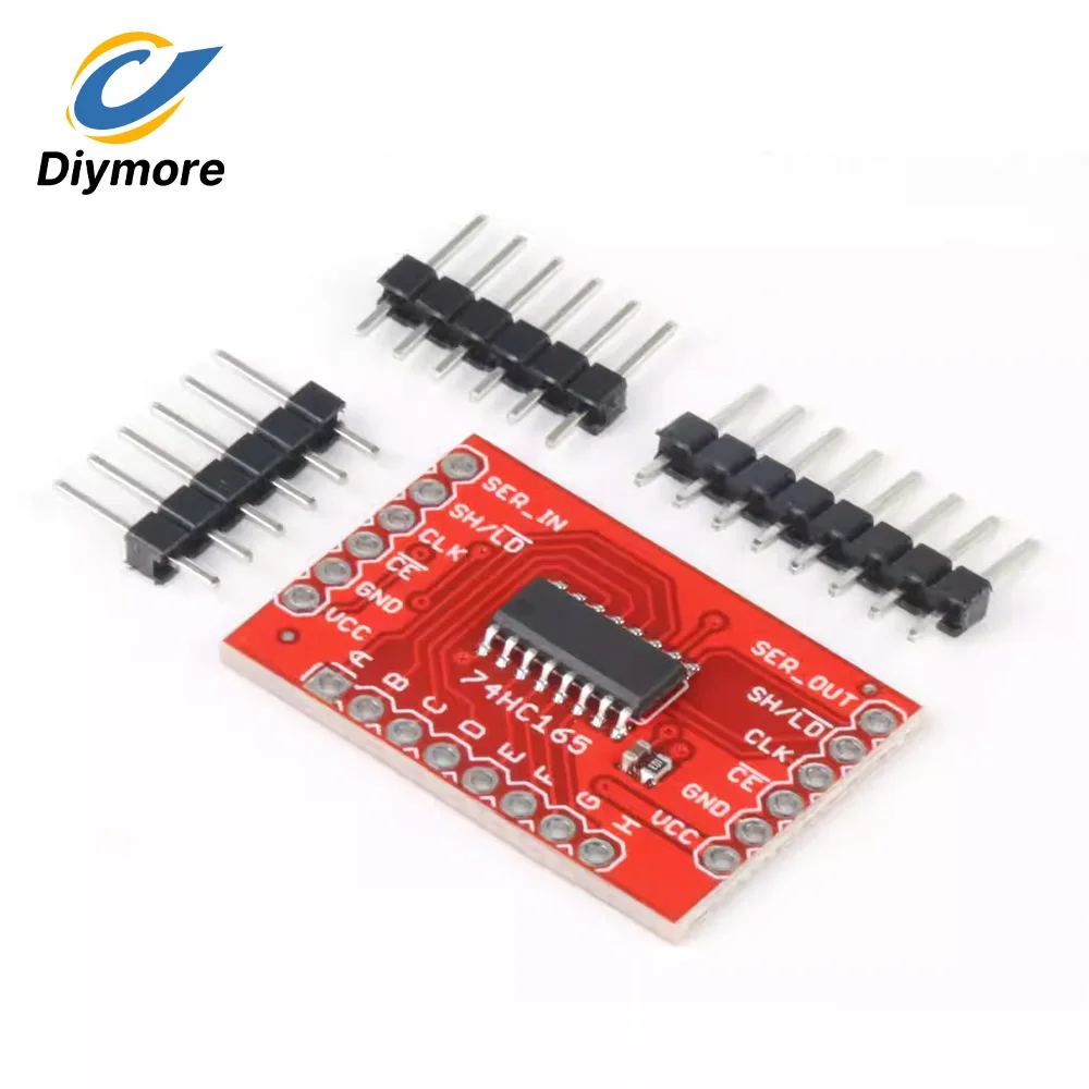 DC2-6V SN74HC165N Conversion Module Shift-In Breakout + Pin Header Parallel to Serial Data Conversion Board