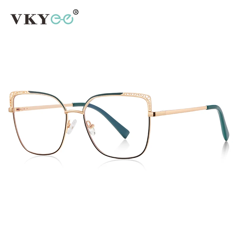 VICKY New Large Frame Reading Glasses for Women Fashionable Design Anti-blue Light Customizable Prescription Glasses 3114