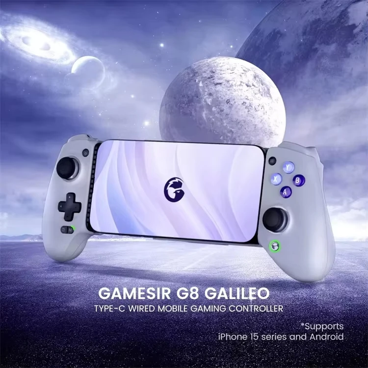 

Gamesir G8 Wireless Mobile Game Controller New Type-C Connected Compatible with Android & iOS Features Compatibility