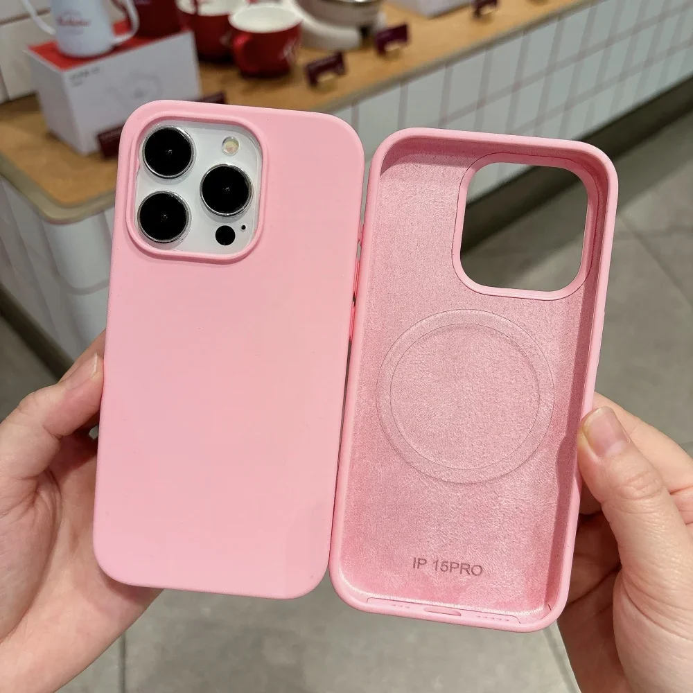 السائل الأصلي المغناطيسي ل Magsafe اللاسلكية آيفون 17 الهواء 16 15 14 زائد 13 12 برو ماكس شحن الحلوى غطاء سيليكون #6