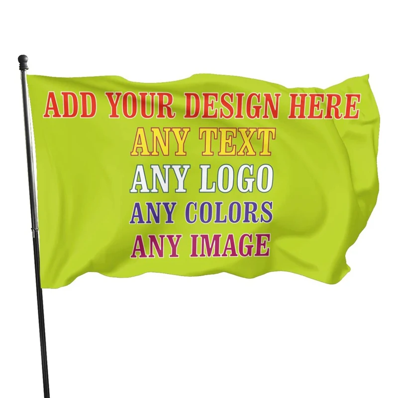 (Double Sided) 1 Layer Mirror Image Customized Flag As Birthday Gift Parting Using Decoration