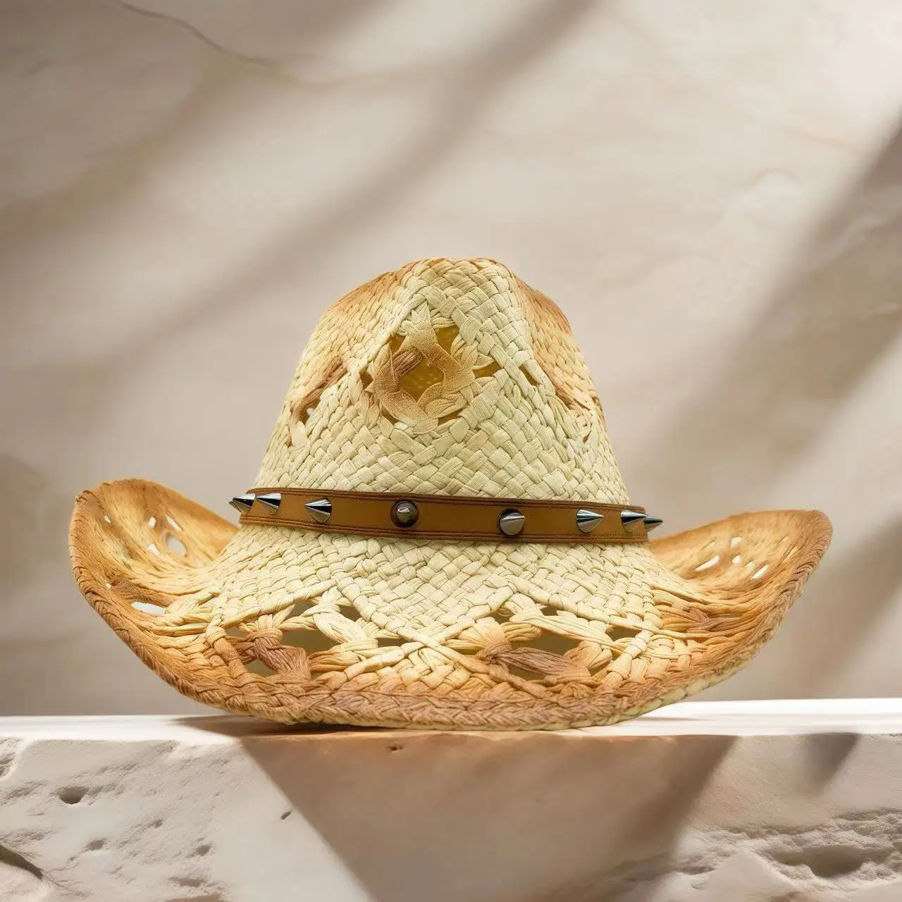 

Соломенная шляпа с кристаллами в ковбойском стиле для женщин и мужчин, винтажная пляжная шляпа для вечеринок, летних фестивалей, кантри-музыки, головной убор