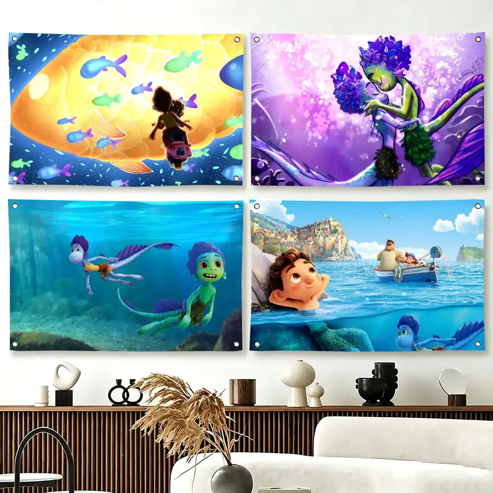 Animation L-Luca Flags  For Living Room Home Dorm Decor Wall Outdoor Camping Party Banner Gifts