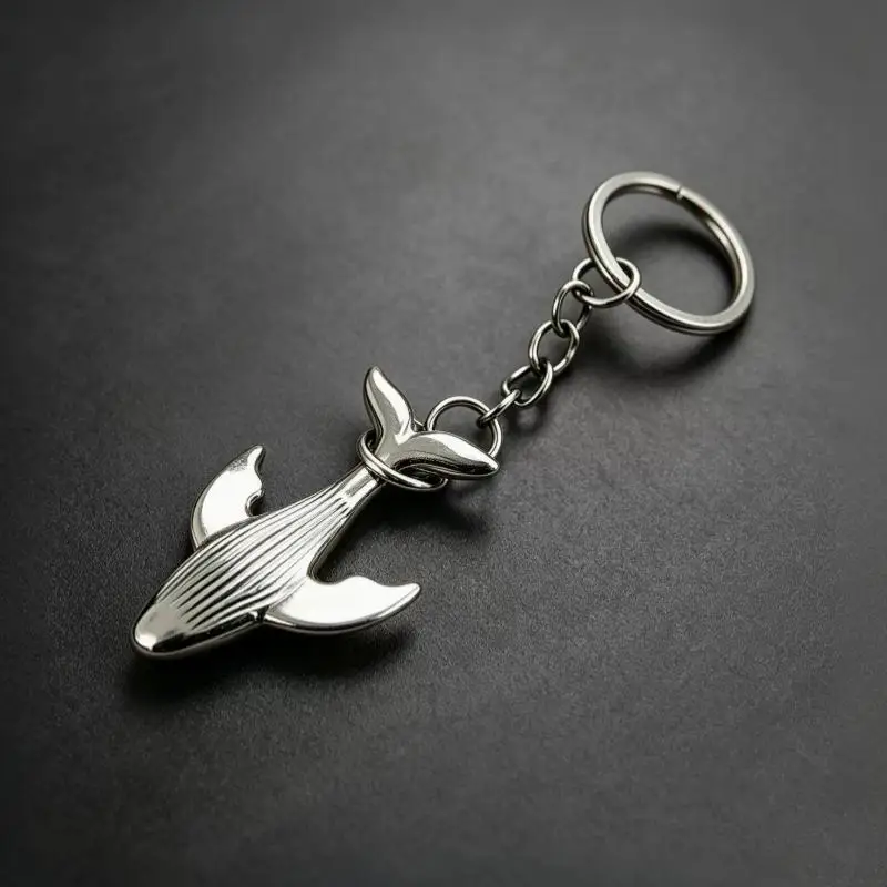 Fashion New Trend Whale Car Keychain Couple Bag Pendant Cute Small Gift Keychain