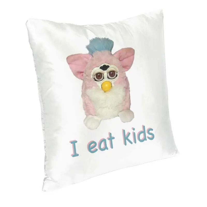 Furbys I Eat Cushion Cover 40x40cm Home Decorative 3D Print Cartoon Animal Robot Throw Pillow for Car Double-sided