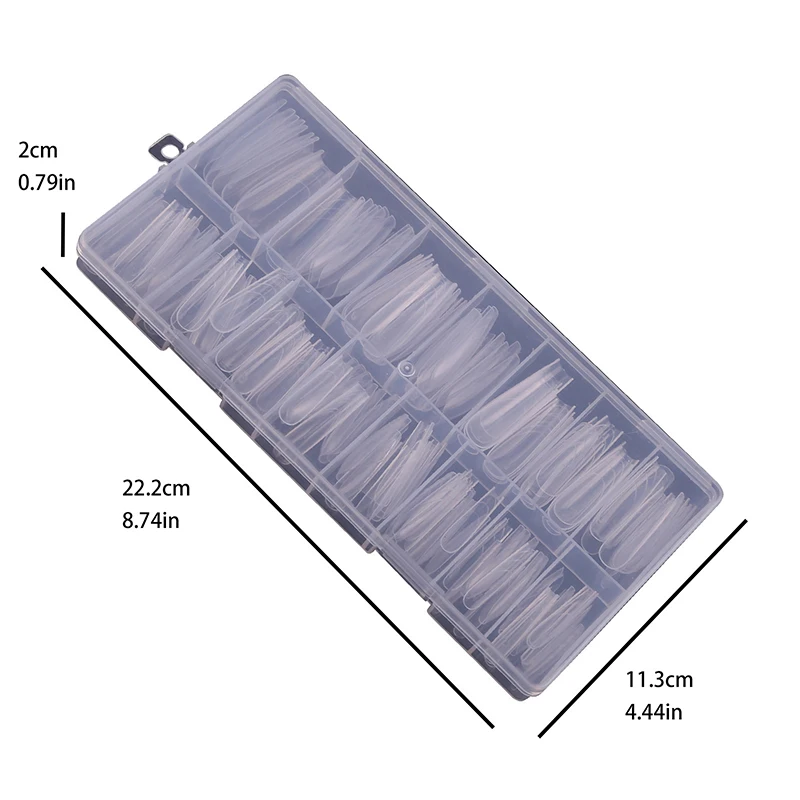 Moule d'extension d'ongles en forme de cercueil carré, double forme, amande, pour faux ongles, Gel UV, construction rapide, outil de manucure, 150 pièces/boîte