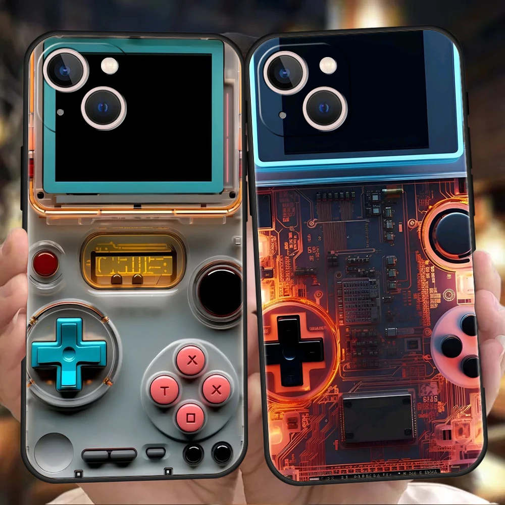 Video Game Boy Vintage GamePad Phone Case for iPhone 16 15 14 13 12 Pro Max 11 Pro Max 7 8 Plus XS XR Shockproof Soft Bags