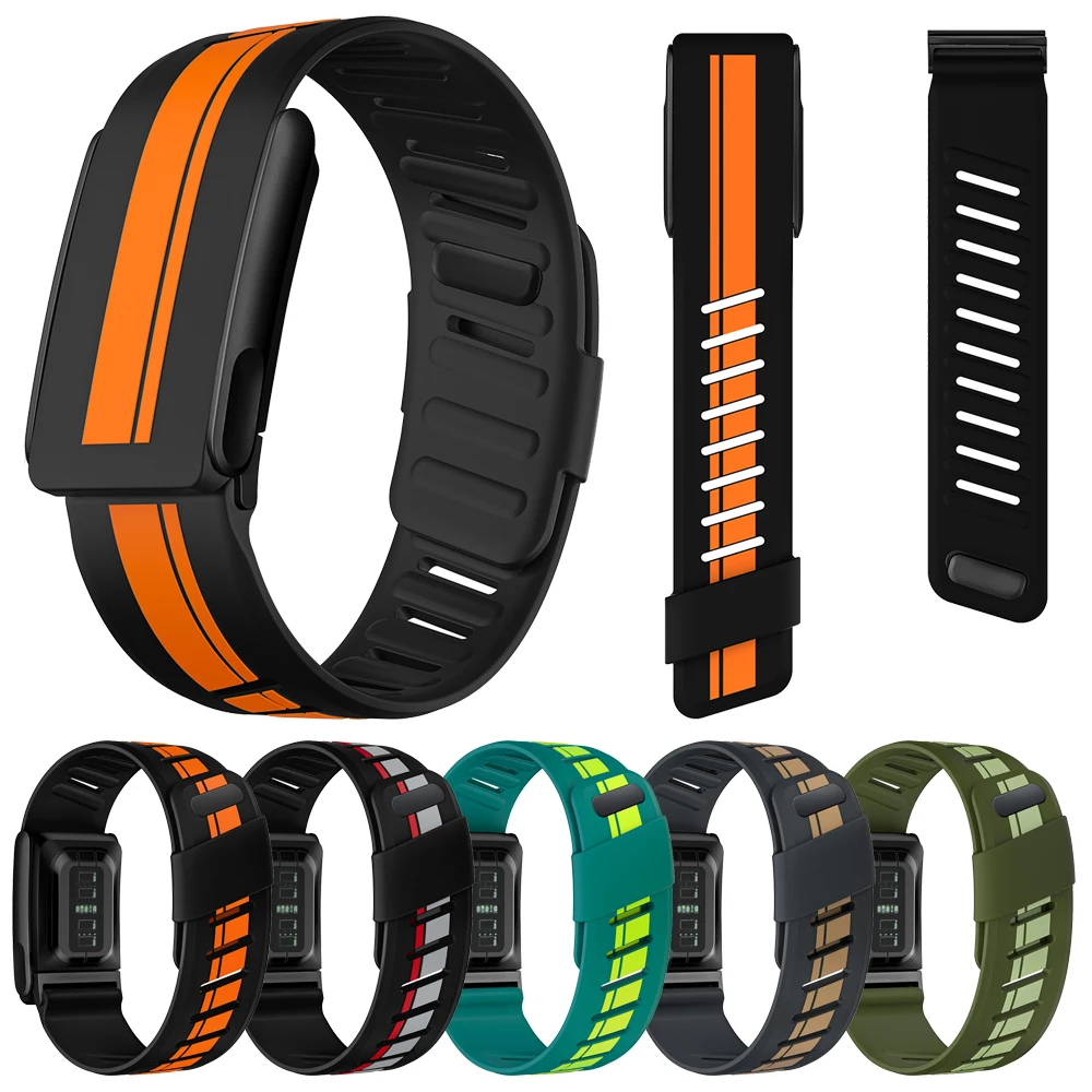 Soft-Touch Silicone Compatible for WHOOP 5.0 Series SportFlex WristBand Waterproof and Sweatproof Soft Adjustable Two-color Band