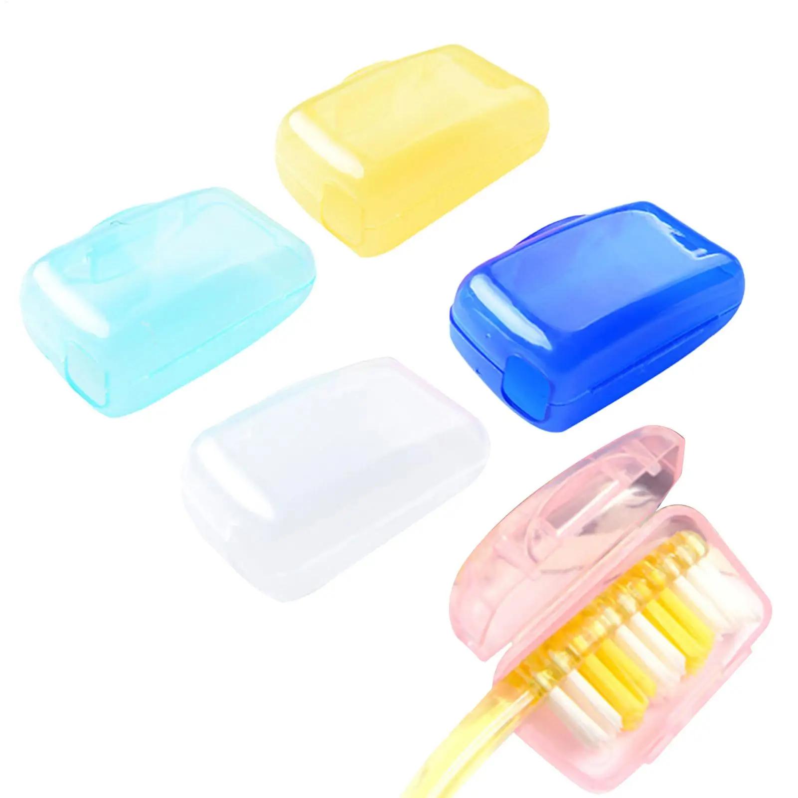 5PCS Mixed Colors Toothbrush Head Cover Travel Hike ventilated Toothbrush head protective cover for travel daily use