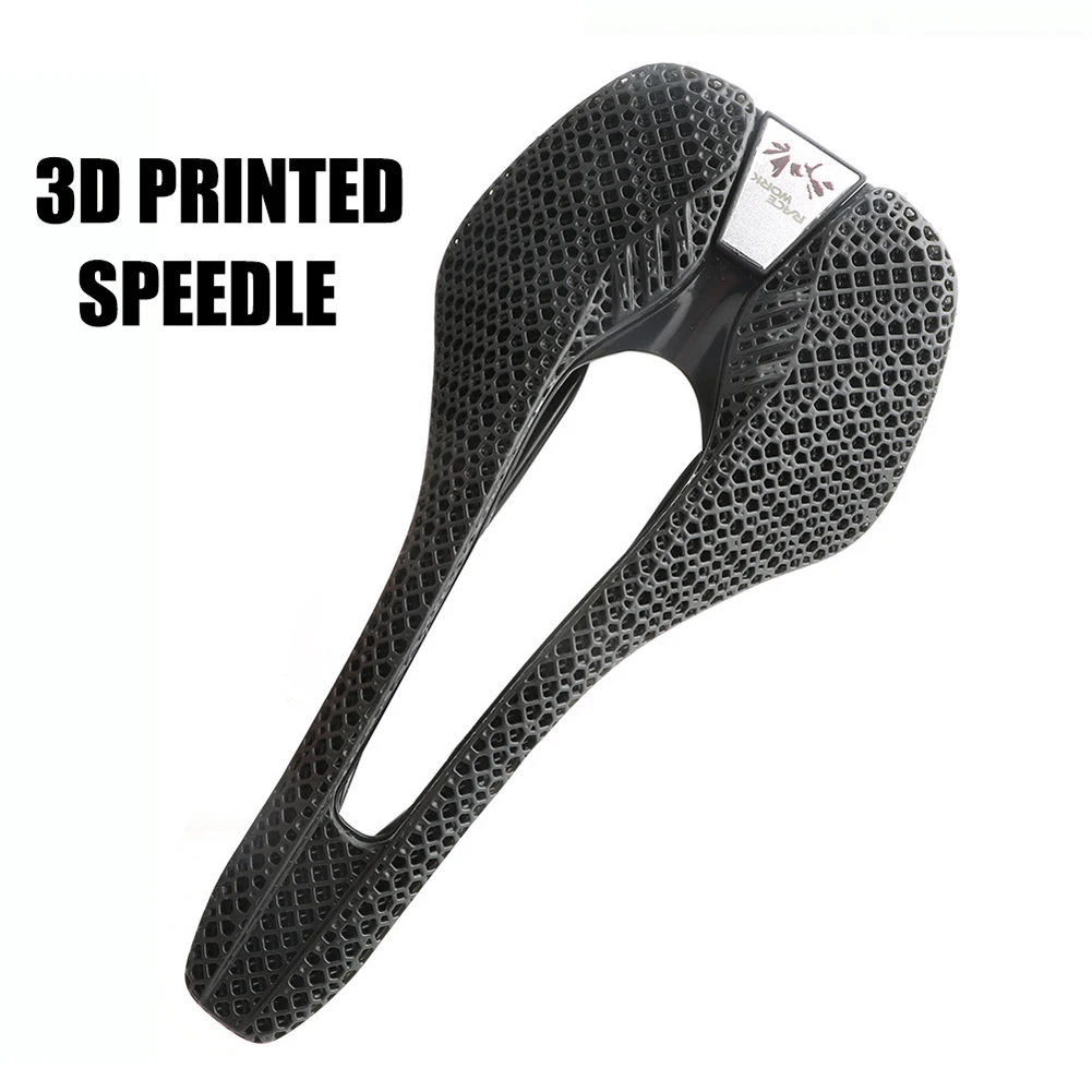 

RACEWORK 30CRMO Bicycle 3D Printed Saddle MTB Road Bike Saddle Comfortable Honeycomb Structure Hollow Cycling Bicycle Cushion