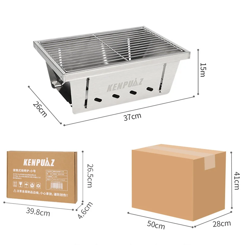 Outdoor Barbecue Rack Set IGT Unit Oven&Folding Table Portable Camping Stainless Steel Folding Carbon Oven Camping Table IGT Set