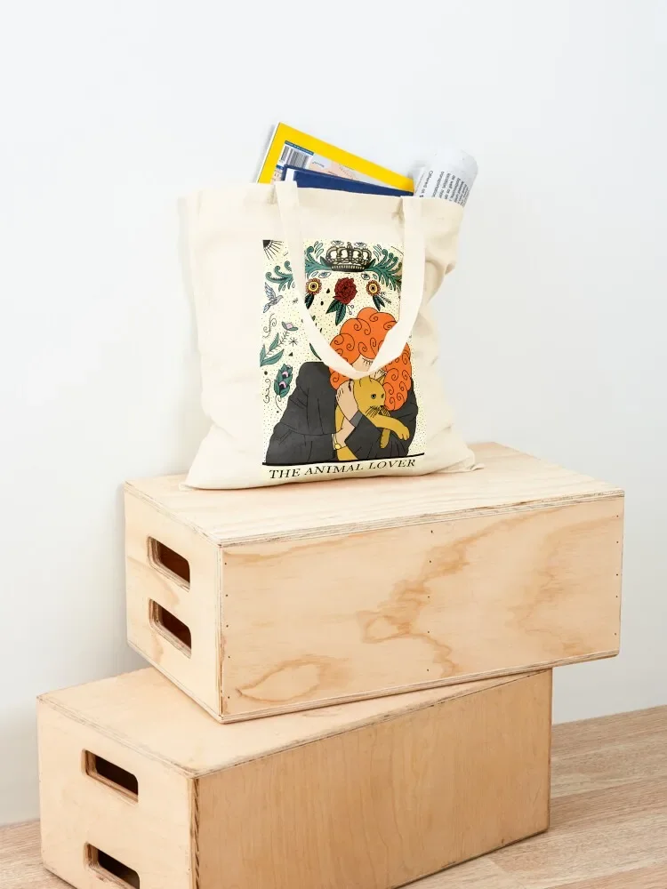 Netflix Russian Doll The Animal Lover Tarot Card Illustration Tote Bag shopper bag woman shoping bag tote women