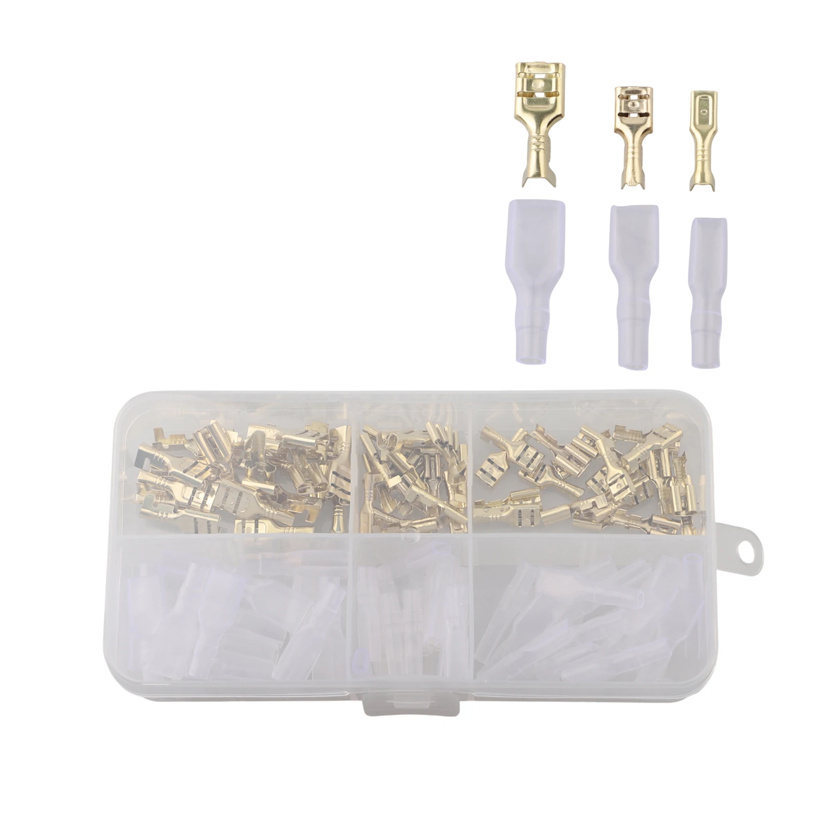 Reliable and Efficient Electrical Connections with Nylon Insulated Spade Connectors 120pcs Male and Female 2 8mm 4 8mm 6 3mm