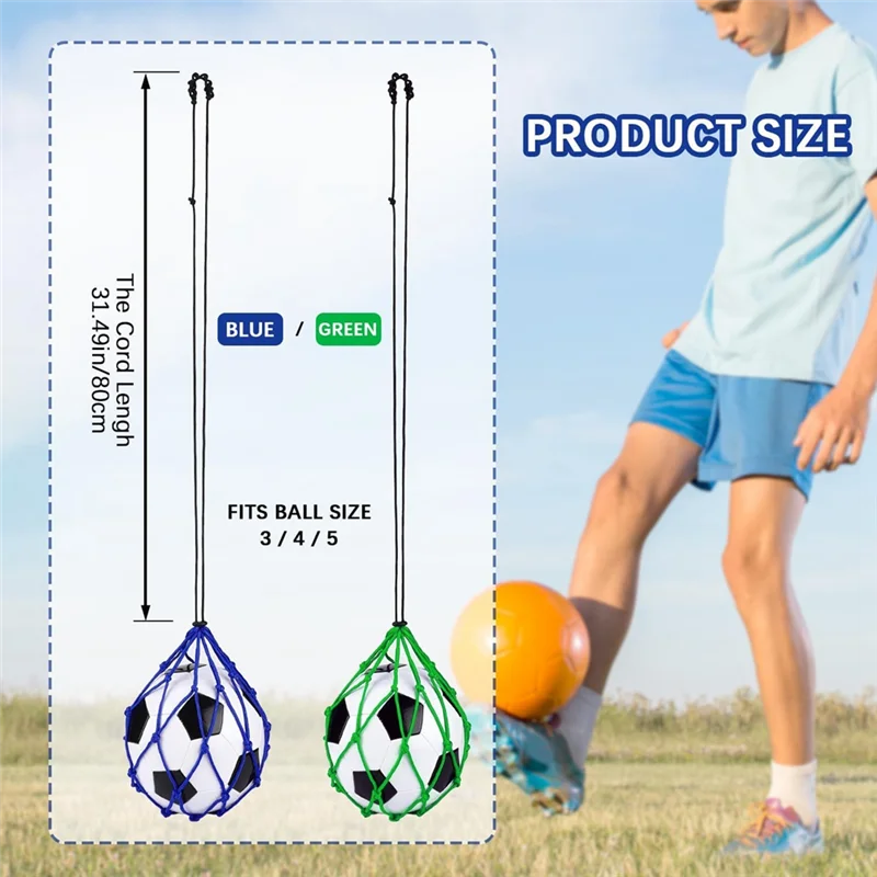 

2PCS Football Kick Trainer, Soccer Return Trainer Net , Football Kick Throw Solo Practice Training Aid