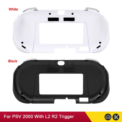 Imagen 2 del producto Mando empuñadura de mano Joystick soporte Shell funda protectora con botón de disparo L2 R2 para PS VITA 2000 PSV 2000 accesorios de juego delgados