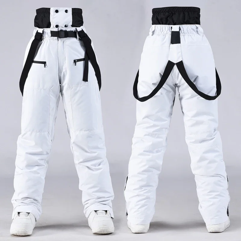 

2024 Windproof Female Alpine Overalls Costumes Outdoor Sport Mountain Man Snow Bib Trousers Waterproof Warm Women Ski Pants