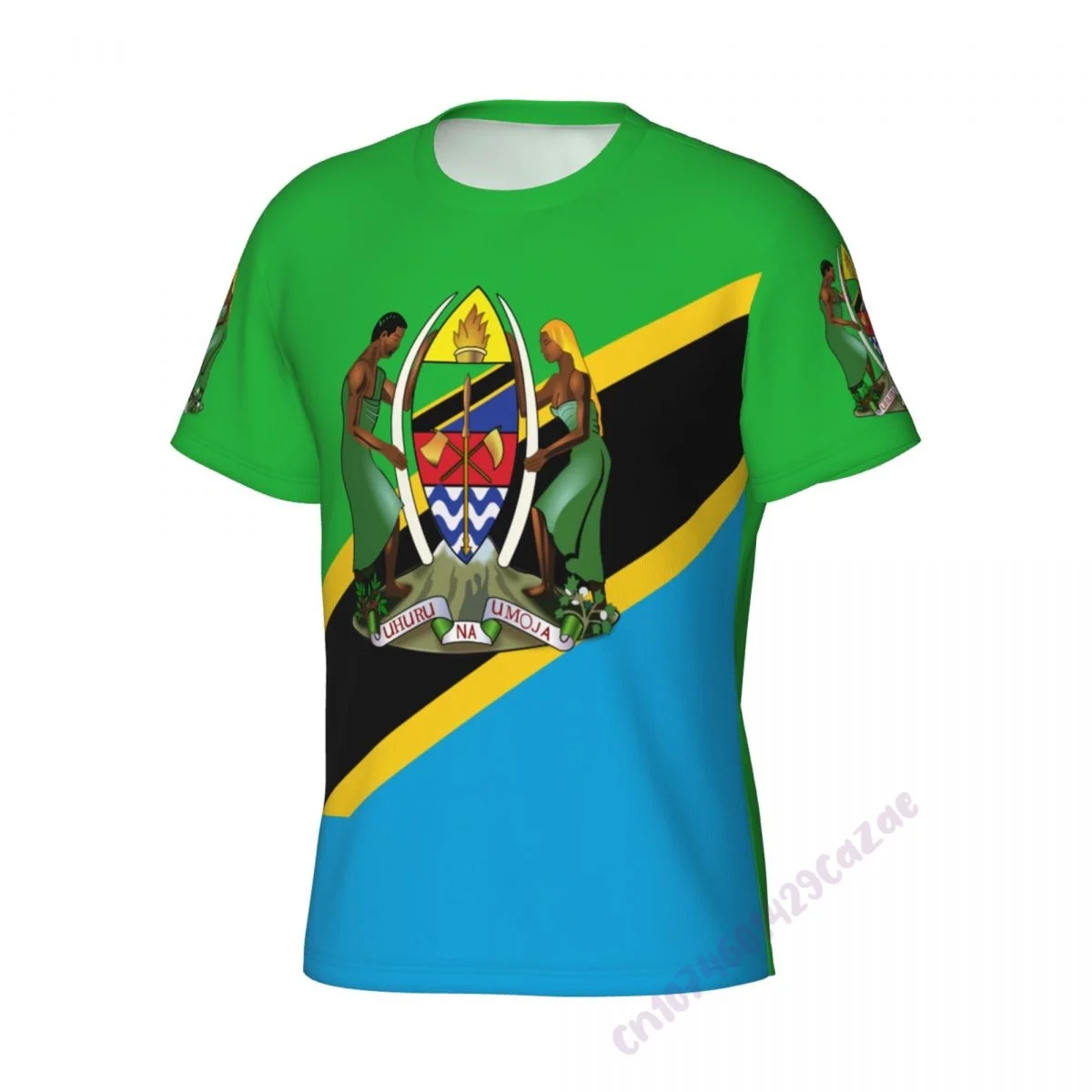 Tanzania Flag 3D T-shirt Men Running Sport Skinny Short Tee Shirt Male Gym Fitness Bodybuilding Workout Tops Clothing