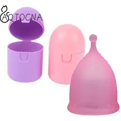 Portable Menstrual Cup Medical Silicone Leak-proof Lady Women Menstrual Period Cup With Storage Case Feminine Hygiene Product