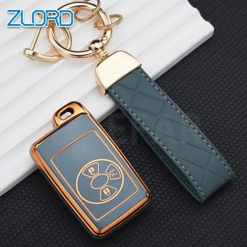 For Toyota Noah Tarago Mark X RAV4 Voxy Corolla Yaris Estima Soft TPU Car Key Case Cover Shell Fob Holder Keychain Accessories