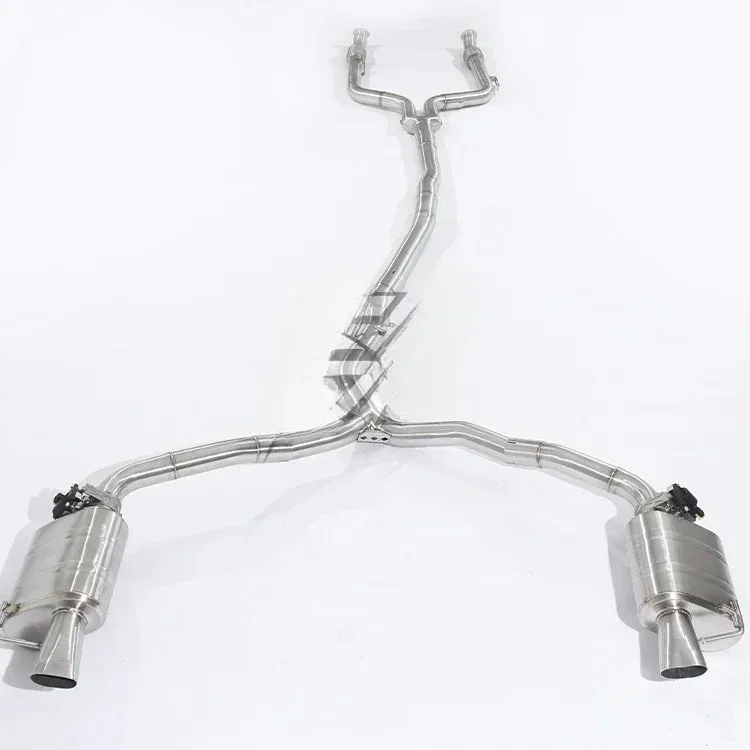For Mercedes Benz E43 AMG 3.0T 2017 exhaust system middle tail section cat back exhaust pipe electric valve muffler car exhaust