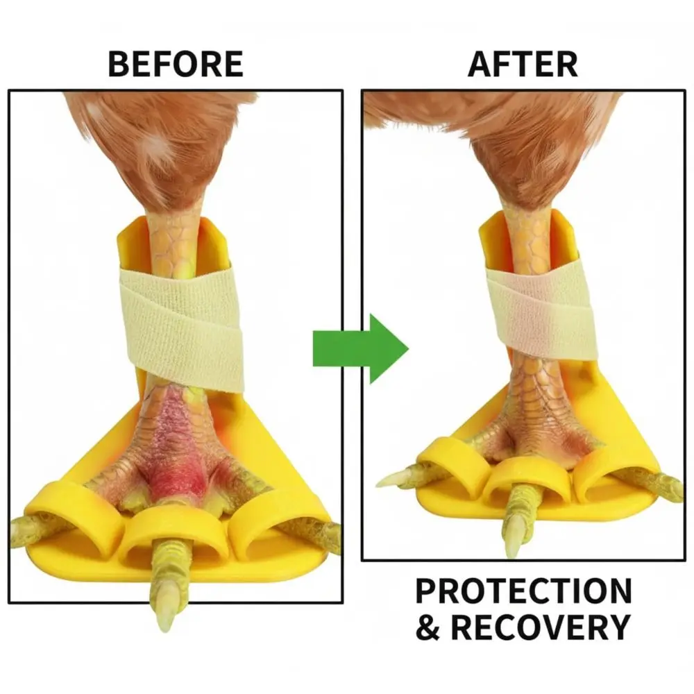 4pcs Professional Adjustable Chicken Leg Splint Reusable Ightweight Duck Leg Splint Durablel Poultry Toe Separator Veterinary