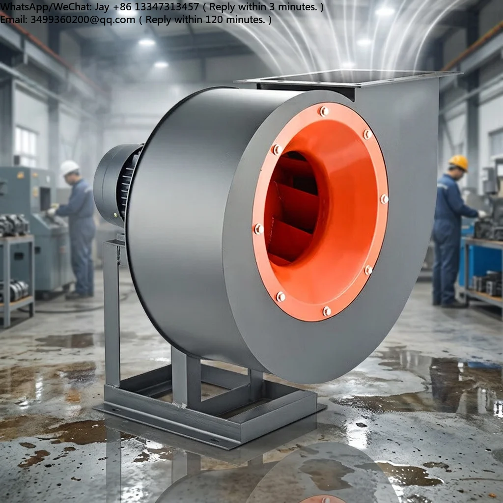 

Промышленный центробежный вентилятор 15 кВт для подачи свежего воздуха и вытяжки загрязненного воздуха в цехах и на производственных предприятиях