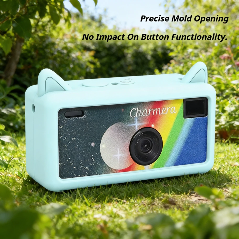 Cute Cat Silicone Case For Kodak Charmera Keychain Camera 4 Colors Scratch-Proof Protective Cover