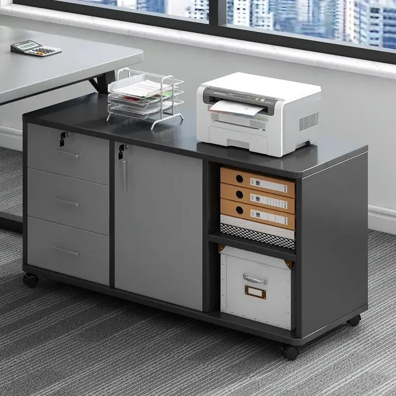 simple Office Under Desk File Cabinet Storage Storage Mobile Drawer with Wheel Lock Low Cabinet