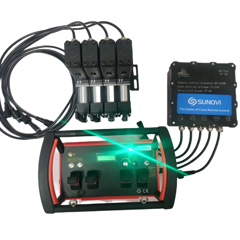 12v 24v 4 joysticksRadio Crane Control Hydraulic Crane Truck Wireless Remote Control With Tool Kits
