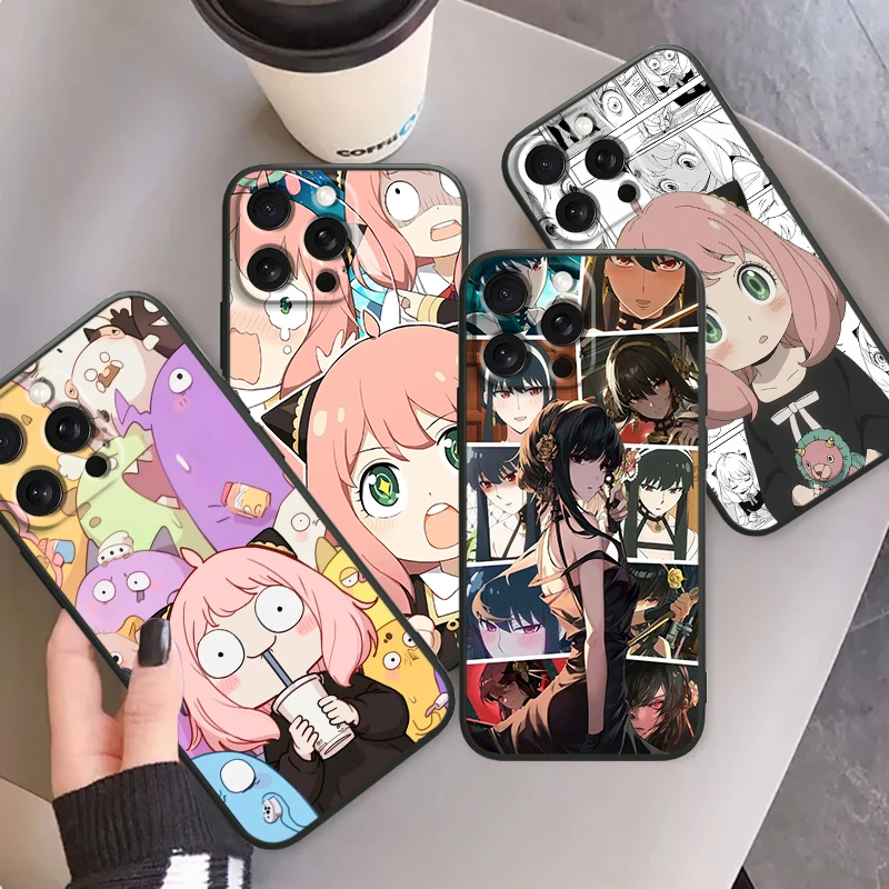 

Spy Player Anime Fashion For iPhone 15 14 13 12 11 XS XR X 8 7 SE Pro Max Plus Mini Black Cover Phone Case