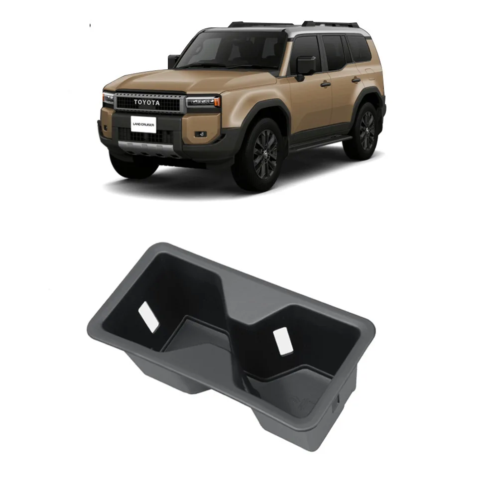 Para toyota 24 prado lc250 controle central caixa de armazenamento copo água modificação suprimentos