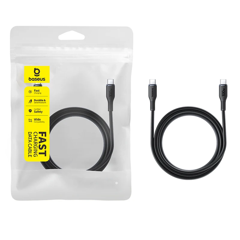 Baseus 100W Fast Charging Data Cable USB-C to USB-C For iPhone 17 16 Series Samsung PD3.0 QC3.0 PPS FCP SCP AFC Quick Charging - Image 4