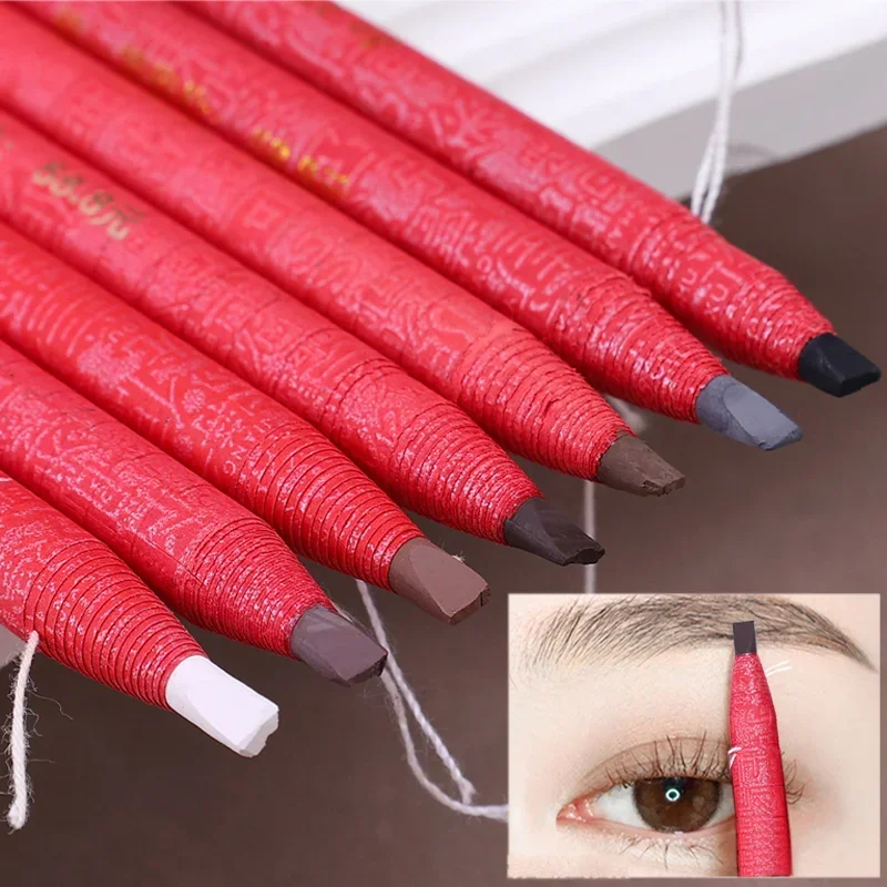 Waterproof Eyebrow Pencil Non-smudge Eyebrow Tattoo Tint Enhancers Long Lasting Professional Contour Brow Pen Makeup Cosmetic