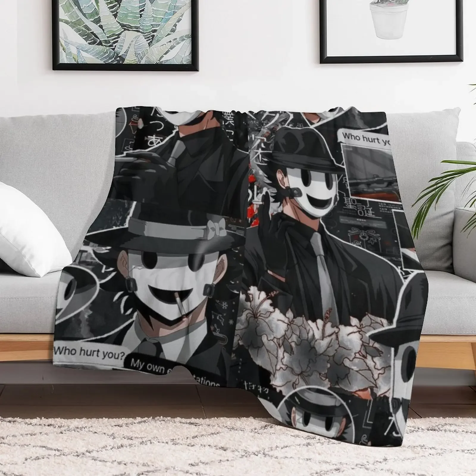 Sniper Mask Tenkuu Shinpan Throw Blanket Soft Decorative Beds Bed Fashionable decorative Blankets