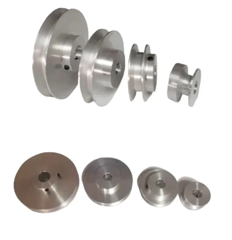 40mm 60mm 80mm Aluminum Alloy Single V-belt Pulley Spindle Motor Pulley, Model Transmission Wheel A- type V-belt Pulley