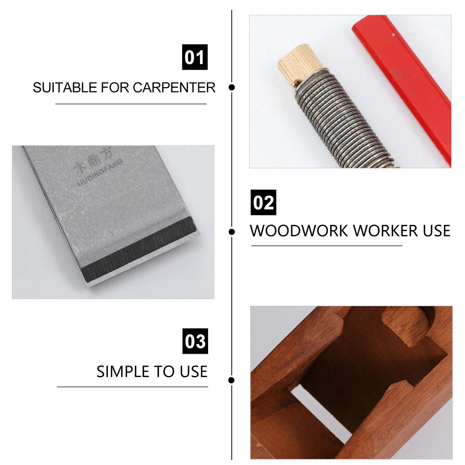 

Tool Smooth Wood Body Metal Blade Handheld For Woodworking Starter Carpenter Use Wood Hand Planer Woodworking Tool Hand