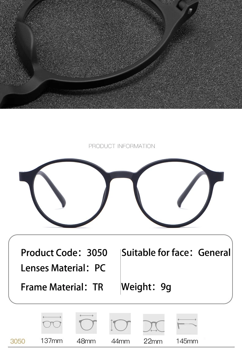 KOCOLIOR 1935 Ultraleichte Gummi Titan Runde Photochrome Anti Blau Licht Lesebrille Für Mann Frau Presbyopie Brille – Detail 6