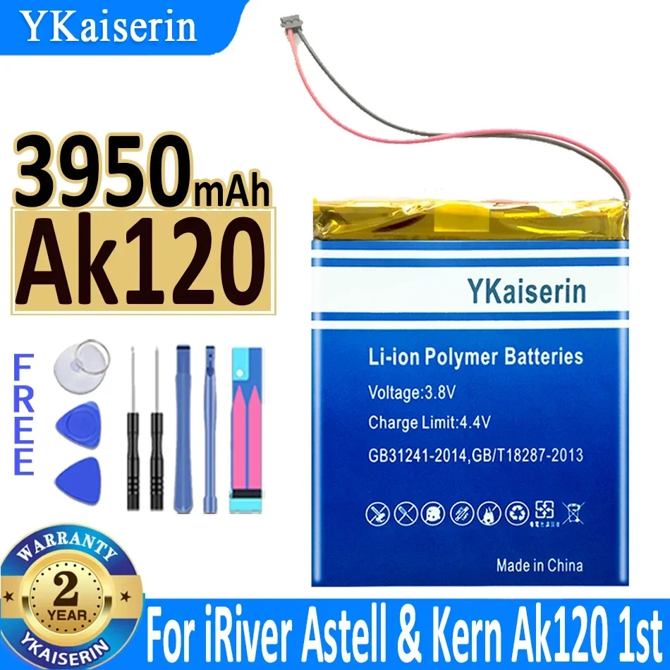 

3950mAh YKaiserin Battery For iRiver Astell & Kern Ak120 Player Player Batteries + Track Code Bateria