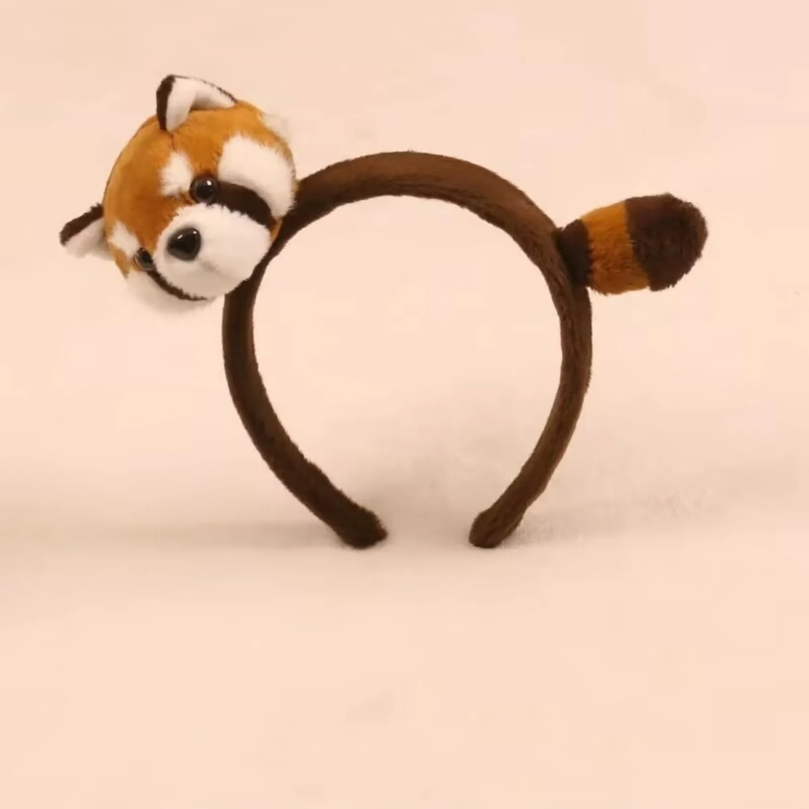 قطعة واحدة من عصابة رأس الراكون اللطيفة للنساء: مشبك شعر الباندا الأحمر الكرتوني الإبداعي، عصابة رأس لغسل الوجه، إكسسوار للشعر للذهاب