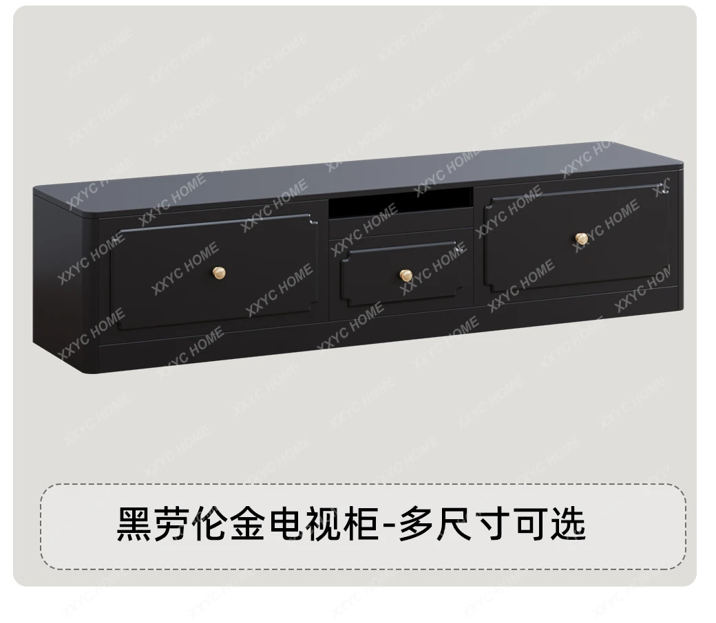 X-S Medieval laser floor long cabinet hidden socket video cabinet living room retro wind rock slab TV cabinet HG