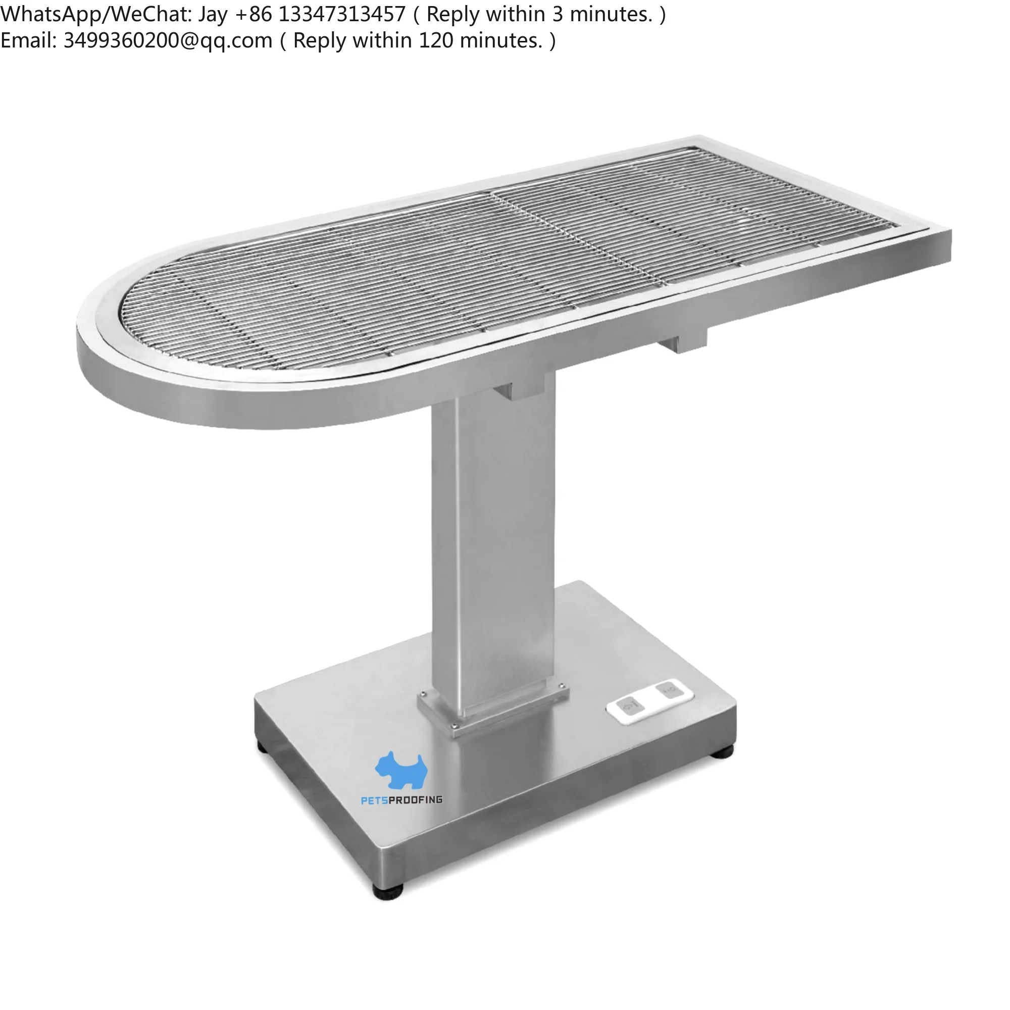 

PETSPROOFING Stainless Steel 304 Surgical Table Veterinary ICU Operating Examination Table for Pet Dogs and Cats
