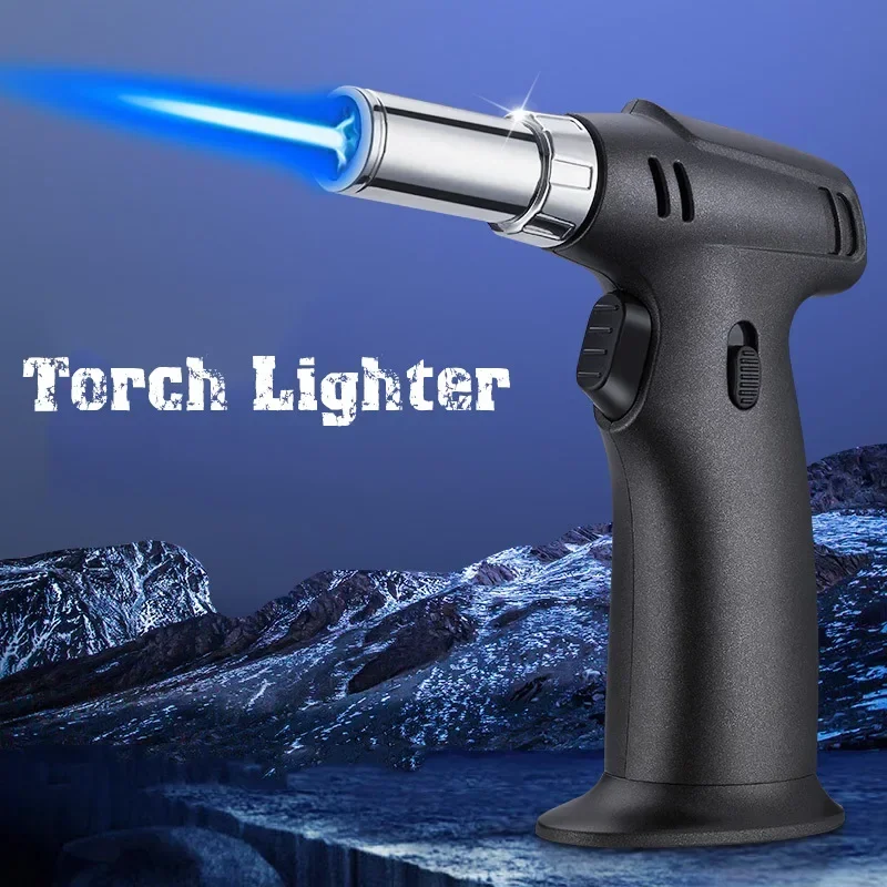 

Cigar Blue Flame Flamethrower Portable Torch Igniter Outdoor Barbecue Moxibustion Kitchen Fire Straight Into The Lighter