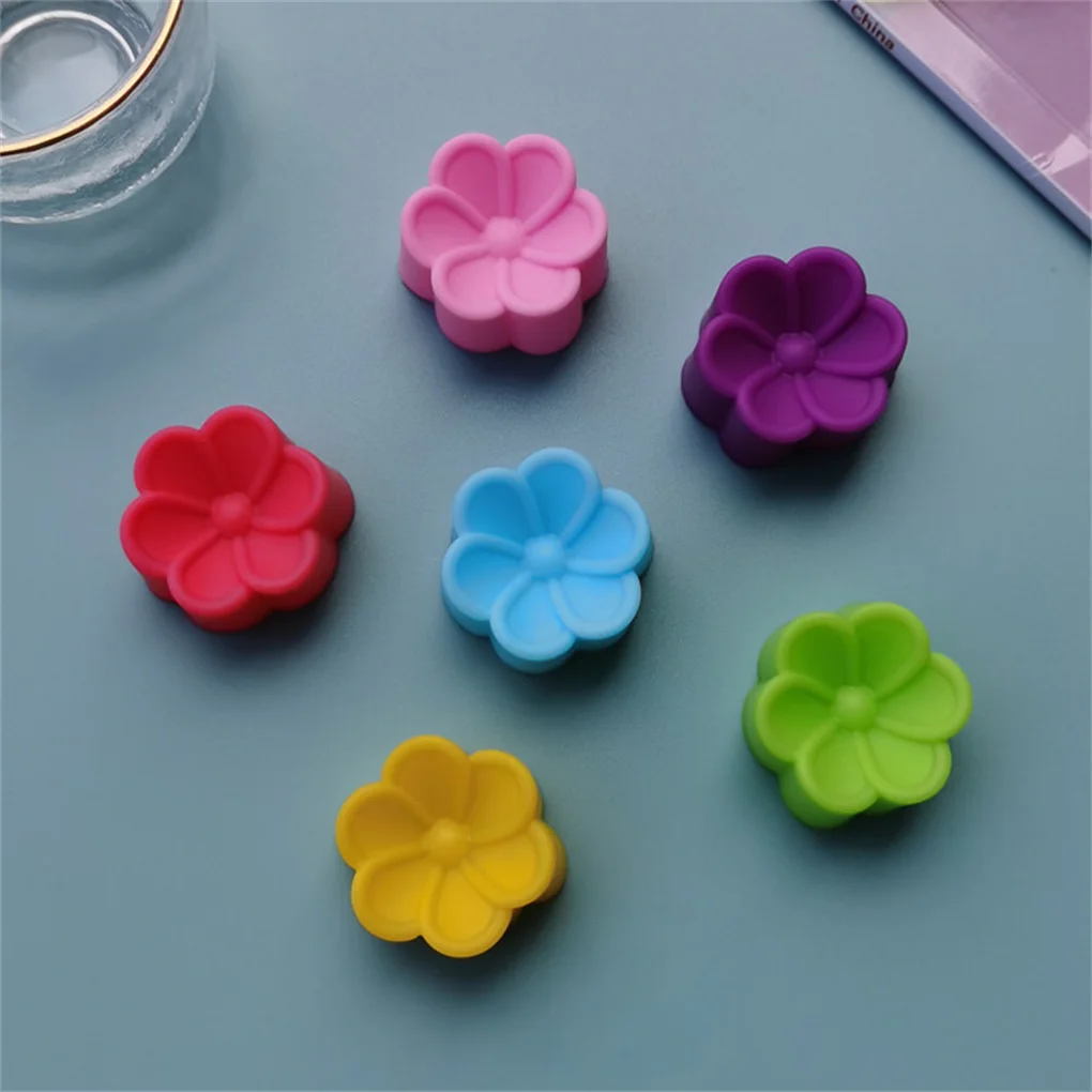 Pack of 6 Flower Petal Cake Molds Bakery Chocolate Ice Cube Moulds Dessert Making Baking Bakeware Color Random