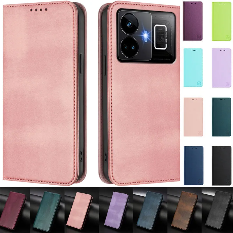 

Magnetic Case for Realme GT3 5G Capa Leather Flip Stand Wallet Book Case for Realme GT Neo 5 SE Neo5 240W Phone Back Cover Coque