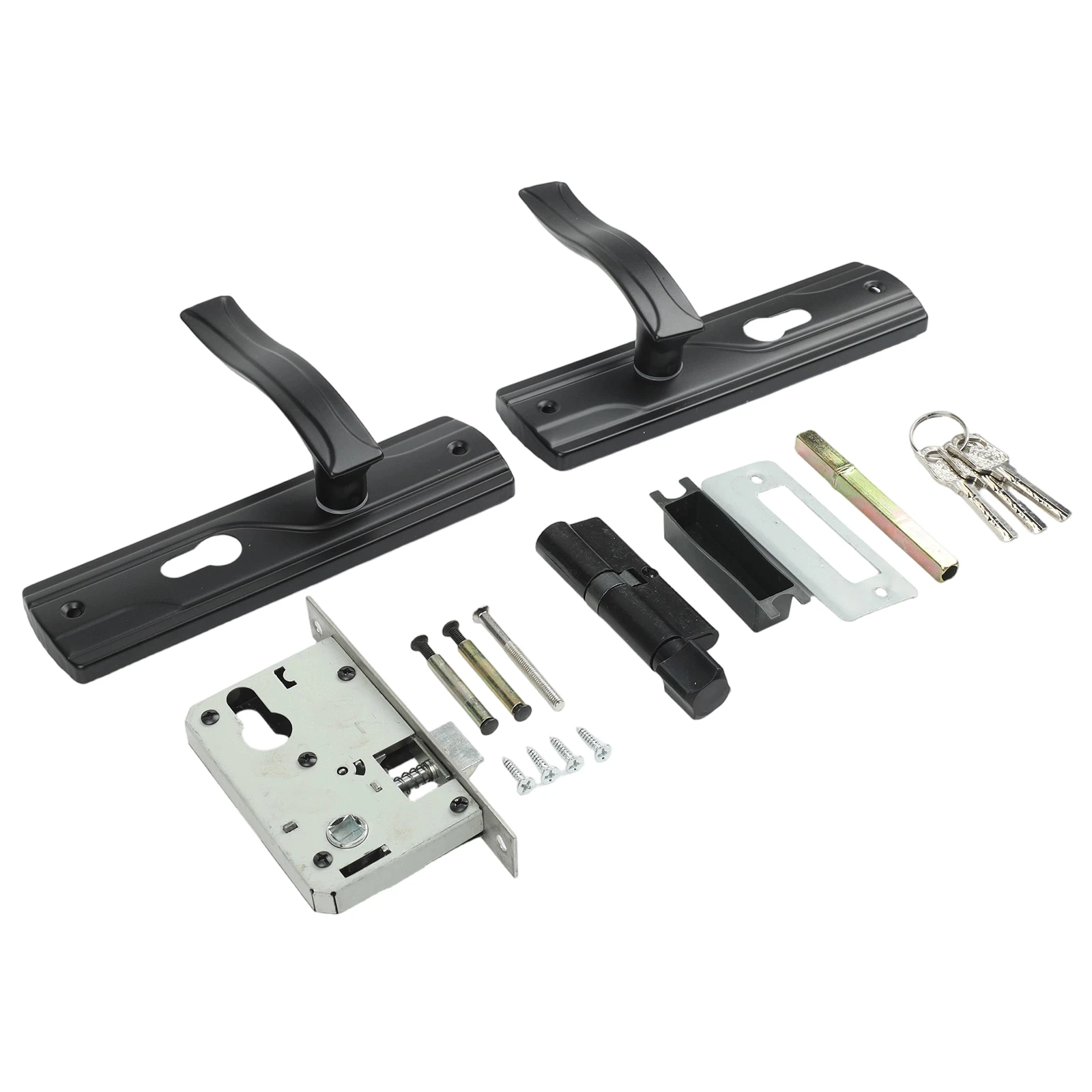 

Комплект дверных замков с большой ручкой, замок из марганцевой стали, бесшумный подшипниковый механизм, простая установка, высококачественный материал