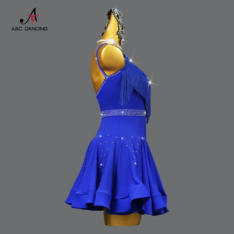 2024 Latin Dance Fransen Kleid Sex Hosenträger Rock für Frauen Mädchen Outdoor Wear Wettbewerb Kleidung Prom Party Line Anzug Dance wear