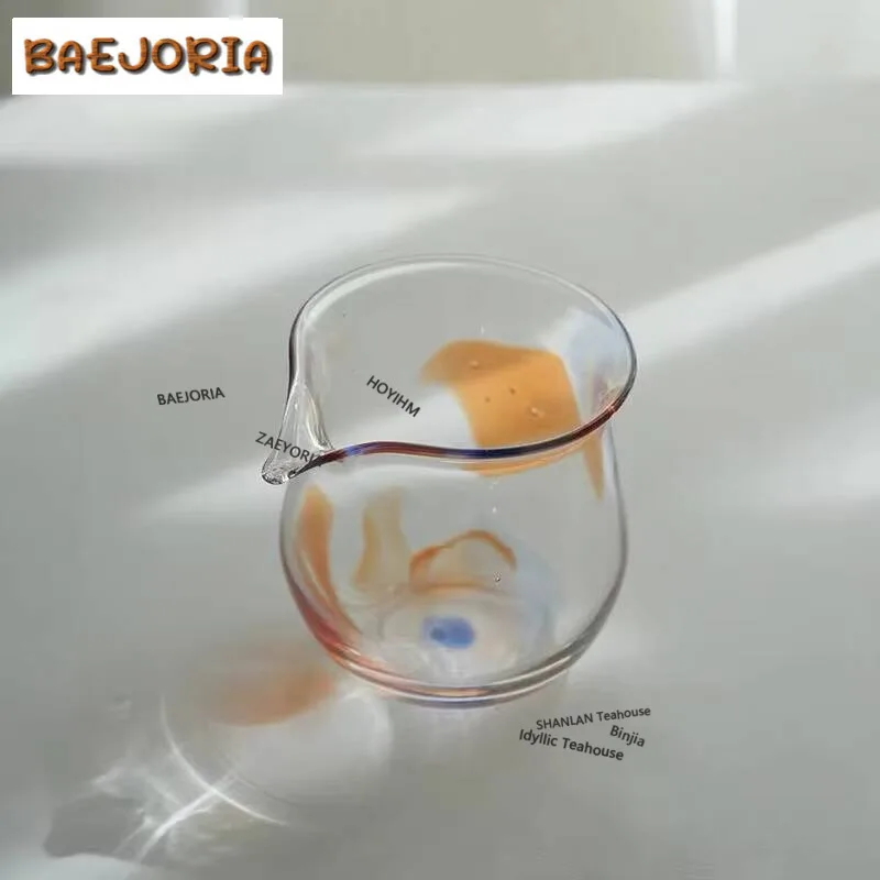 150ml High Borosilicate Glass Blow Bubble Tea Pitcher Divide Tea Cha Hai Dispenser Household Justice Cup Fair Mug Cha Supplies