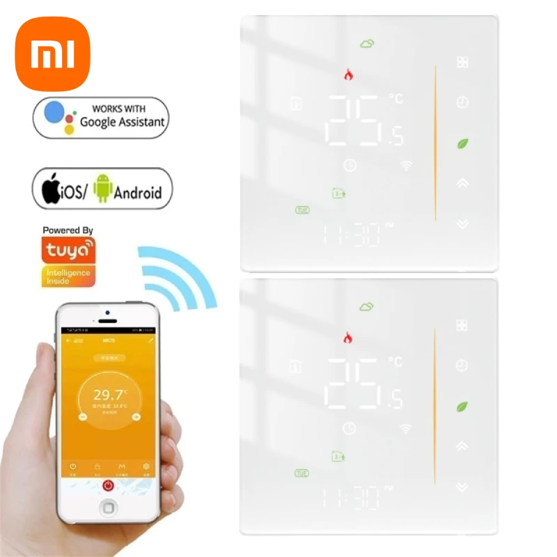 

Xiaomi Thermostat WiFi Wireless Room Temperature Controller Of Water/Electric Floor Heating Gas Boiler Humidity Alexa Google