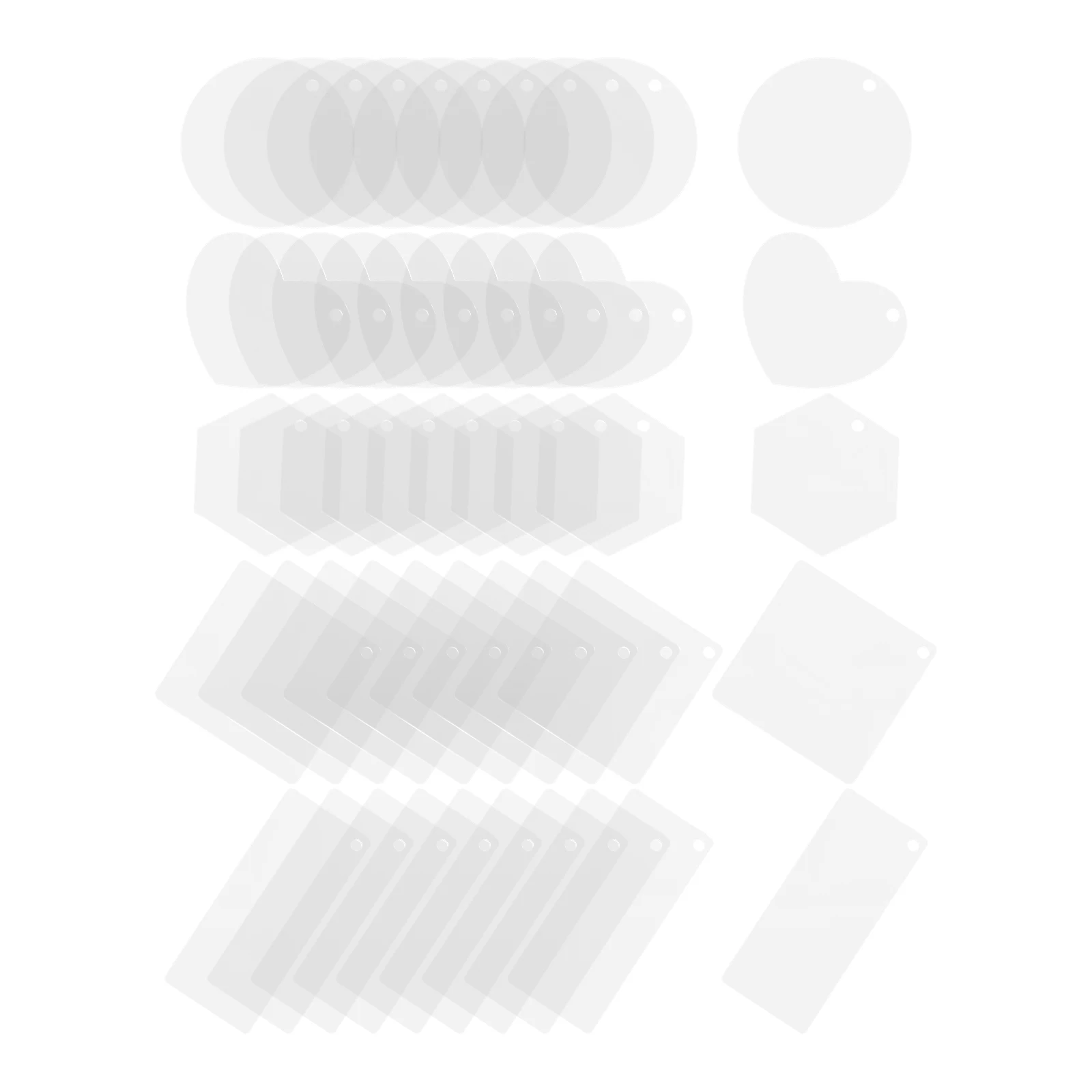 

50 Pcs Sublimation Blank Keychain Acrylic Pendant Tag Keychains Decorate Ornaments